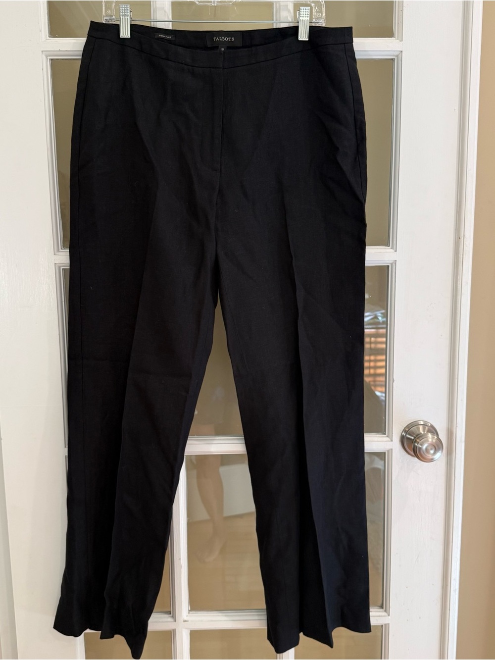 Talbots’s Signature 100 Linen Trouser Pants Black